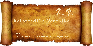 Krisztián Veronika névjegykártya