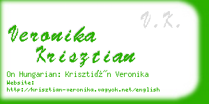 veronika krisztian business card